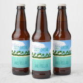 Étiquette Pour Bouteilles De Bière Plage tropicale (Bouteilles)