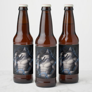 Étiquette Pour Bouteilles De Bière Plus de Monsieur Gentil Mec Drôle de Loup Alpha Mé