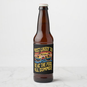 Étiquette Pour Bouteilles De Bière Plus susceptible de se trouver à la piscine tout l