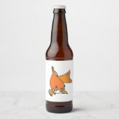 Étiquette Pour Bouteilles De Bière Poisson d'or (Devant)