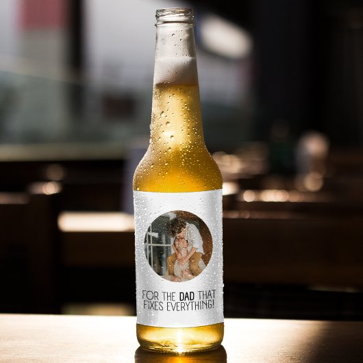 Étiquette Pour Bouteilles De Bière Pour le père qui répare tout"