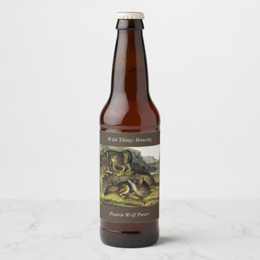 Étiquette Pour Bouteilles De Bière Prairie Wolf (Devant)