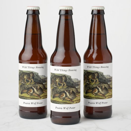 Étiquette Pour Bouteilles De Bière Prairie Wolf (Bouteilles)