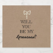 Étiquette Pour Bouteilles De Bière Proposition Groomsman (Étiquettes simples)