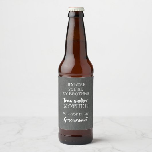 Étiquette Pour Bouteilles De Bière Proposition Groomsman (Devant)