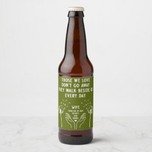 Étiquette Pour Bouteilles De Bière Réception funéraire en mémoire