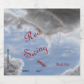 Étiquette Pour Bouteilles De Bière Red Swing, nom et style (Étiquettes simples)