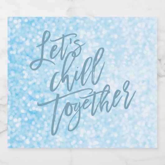 Étiquette Pour Bouteilles De Bière Refroidions ensemble | Bleu glacé tendance (Étiquettes simples)