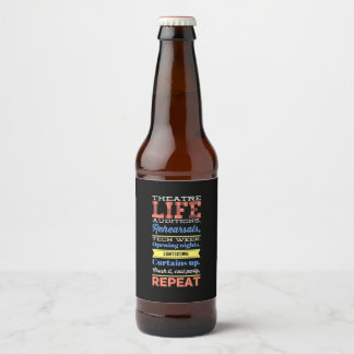 Étiquette Pour Bouteilles De Bière Répétition de la vie de théâtre