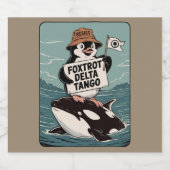 Étiquette Pour Bouteilles De Bière Résister à l'activisme Vintage des pingouins (Étiquettes simples)