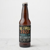 Étiquette Pour Bouteilles De Bière Retired 2022 (Devant)
