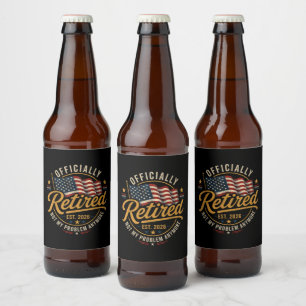 Étiquette Pour Bouteilles De Bière Retraite 2026 Plus Mon Problème Drapeau États-Unis