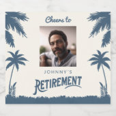 Étiquette Pour Bouteilles De Bière Retraite avec photo (Étiquettes simples)