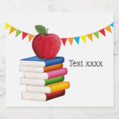 Étiquette Pour Bouteilles De Bière retraite d'enseignant, Apple, retraite d'enseignan (Étiquettes simples)