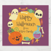 Étiquette Pour Bouteilles De Bière Retro Halloween Éffrayant (Étiquettes simples)