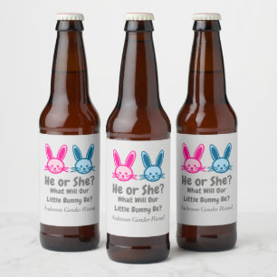 Étiquette Pour Bouteilles De Bière Révélation du genre du petit lapin