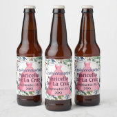Étiquette Pour Bouteilles De Bière Robe rose Quinceanera (Bouteilles)