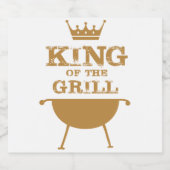Étiquette Pour Bouteilles De Bière Roi Du Grill, Or (Étiquettes simples)