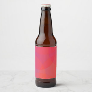 Étiquette Pour Bouteilles De Bière rose, orange, moderne, simple, cool, art tendance