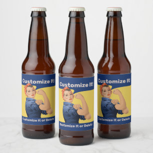 Étiquette Pour Bouteilles De Bière Rosie the Riveter