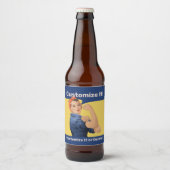 Étiquette Pour Bouteilles De Bière Rosie the Riveter (Devant)
