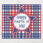 Étiquette Pour Bouteilles De Bière Rouge, blanc et bleu (Étiquettes simples)