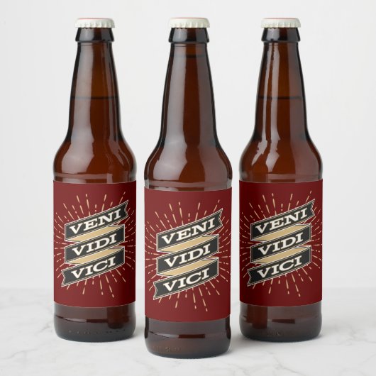 Étiquette Pour Bouteilles De Bière Rouge Veni Vidi Vici (Bouteilles)