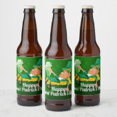 Étiquette Pour Bouteilles De Bière Saint Patrick's Day Leprechaun (Bouteilles)