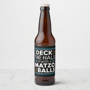 Étiquette Pour Bouteilles De Bière Salle De Pont Hanoukka Laide Avec Matzo Ball Chanu