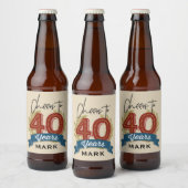 Étiquette Pour Bouteilles De Bière Salutations 40e anniversaire Bière Étiquette (Bouteilles)