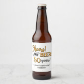 Étiquette Pour Bouteilles De Bière Salutations aux bières 50e anniversaire (Devant)
