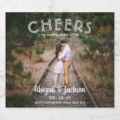 Étiquette Pour Bouteilles De Bière Salutations joyeuses à jamais après mariage photo (Étiquettes simples)