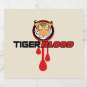 Étiquette Pour Bouteilles De Bière Sang de tigre (Étiquettes simples)