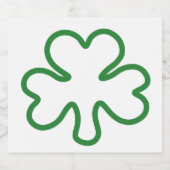 Étiquette Pour Bouteilles De Bière Shamrock (Étiquettes simples)