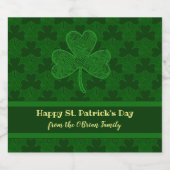 Étiquette Pour Bouteilles De Bière Shamrock (Étiquettes simples)