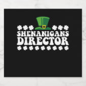 Étiquette Pour Bouteilles De Bière Shenanigans Directeur Super St Patrick's Day Irlan (Étiquettes simples)
