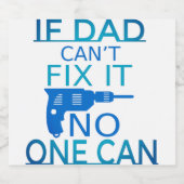 Étiquette Pour Bouteilles De Bière Si papa ne peut pas le réparer (Étiquettes simples)