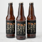 Étiquette Pour Bouteilles De Bière Skeleton Halloween Citrouille Automne saison Éffra (Bouteilles)