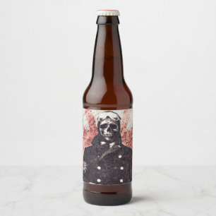 Étiquette Pour Bouteilles De Bière Skull kamikaze