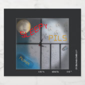 Étiquette Pour Bouteilles De Bière Sleepy Pils, nom et style (Étiquettes simples)