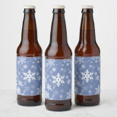 Étiquette Pour Bouteilles De Bière Snowflakes Personnaliser graphique Arrière - plan  (Bouteilles)