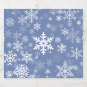 Étiquette Pour Bouteilles De Bière Snowflakes Personnaliser graphique Arrière - plan  (Étiquettes simples)