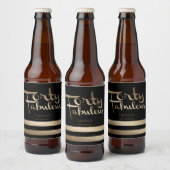Étiquette Pour Bouteilles De Bière Soirée d'or moderne 40e anniversaire (Bouteilles)