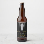 Étiquette Pour Bouteilles De Bière Soirée Poker Smoking Fête de Bachelor (Devant)