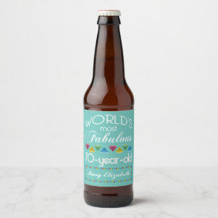 Étiquette Pour Bouteilles De Bière soixante-dixième Anniversaire la plupart de