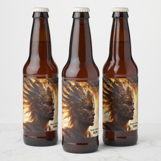 Étiquette Pour Bouteilles De Bière Solaire Eclipse Guerrier King Personnaliser Ensemb (Bouteilles)