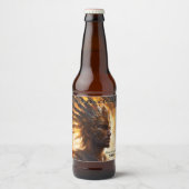 Étiquette Pour Bouteilles De Bière Solaire Eclipse Guerrier King Personnaliser Ensemb (Devant)