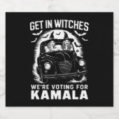 Étiquette Pour Bouteilles De Bière Sortez nous votons pour Kamala Halloween (Étiquettes simples)