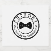 Étiquette Pour Bouteilles De Bière Soyez mon Groomsman (Étiquettes simples)