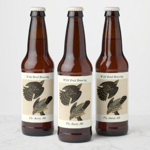 Étiquette Pour Bouteilles De Bière Stanley (Cooper's) Hawk Audubon's Birds of America